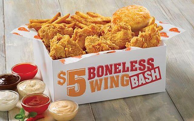 Best Bang for the Buck: Fast Food Fried Chicken | $5 Boneless Wing Combo - Popeyes | FastFoodMenuPrices.com