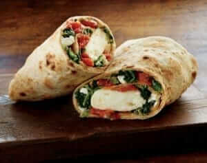 12 Healthy Fast Food Options | Spinach and Feta Wrap | Fast Food Menu Prices.com