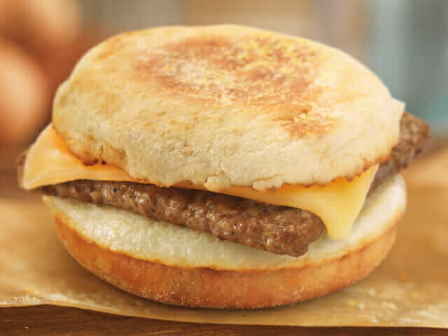 Top 11 Low-Calorie Fast Food Options | Dunkin' Donuts Turkey Sausage Sandwich | FastFoodMenuPrices.com