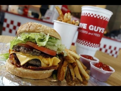 14 of the Best Fast Food Burgers | Five Guys Bacon Cheeseburger | FastFoodMenuPrices.com