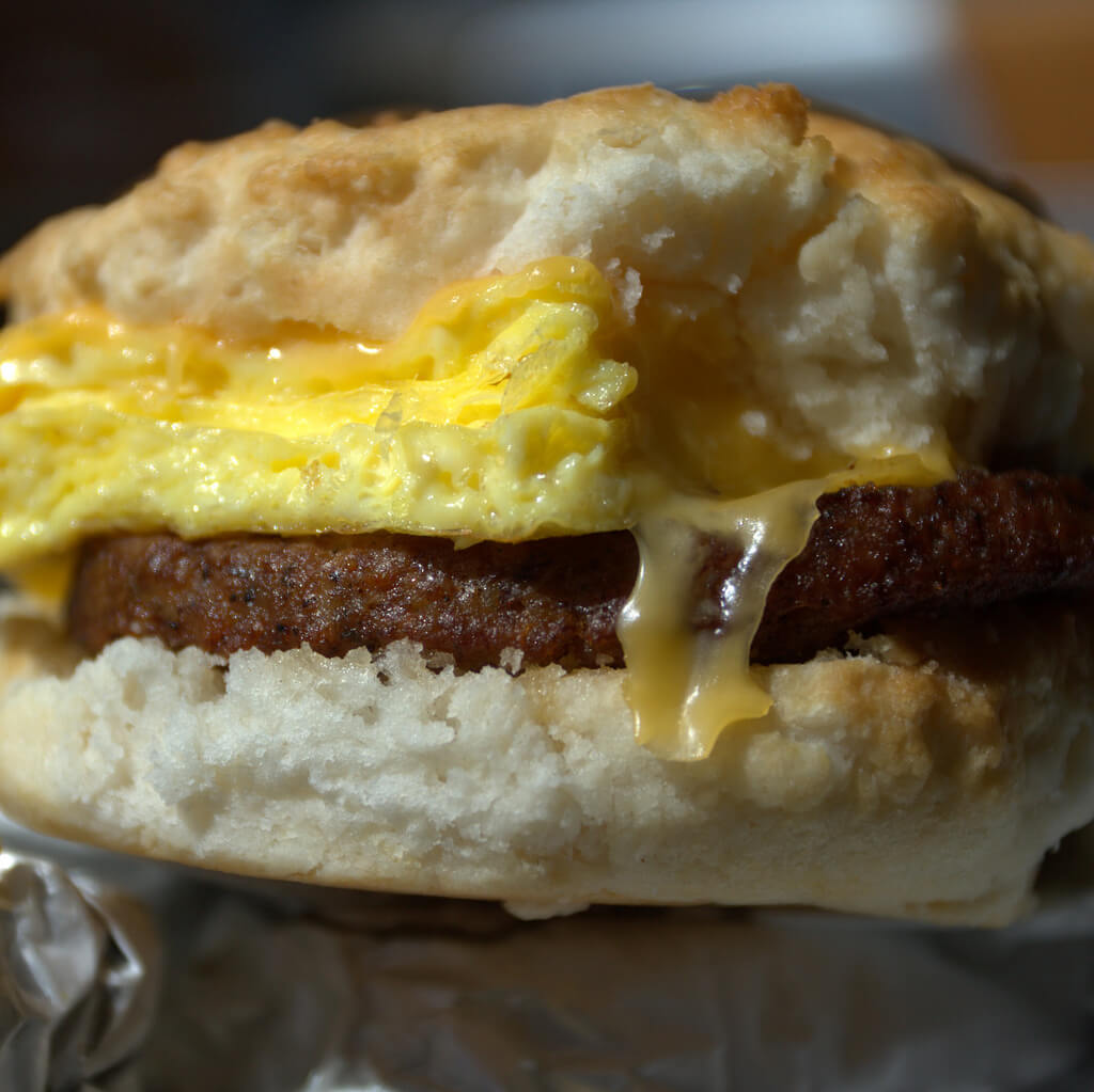 Chick-fil-A Breakfast Menu | Sausage, egg, and cheese biscuit | FastFoodMenuPrices.com