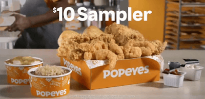 Popeyes $10 Sampler Box