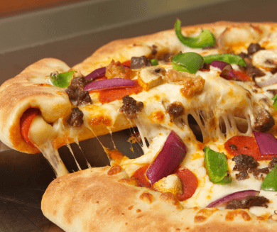 Pizza Hut Stuffed Crust Pizza Review - Fast Food Menu Prices