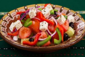 Greek salads at Taziki’s