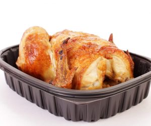 Whole Foods Rotisserie Chicken in tray