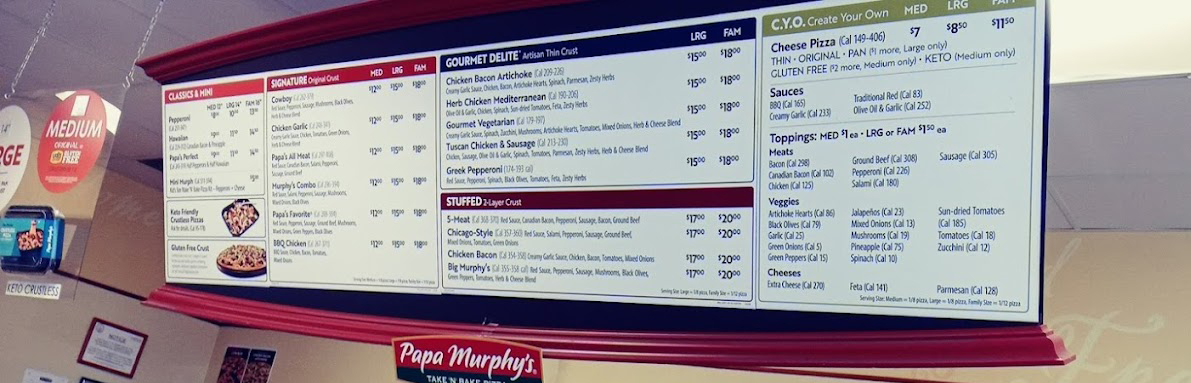 PAPA MURPHY'S TAKE 'N' BAKE PIZZA, Fuquay-Varina - Menu, Prices