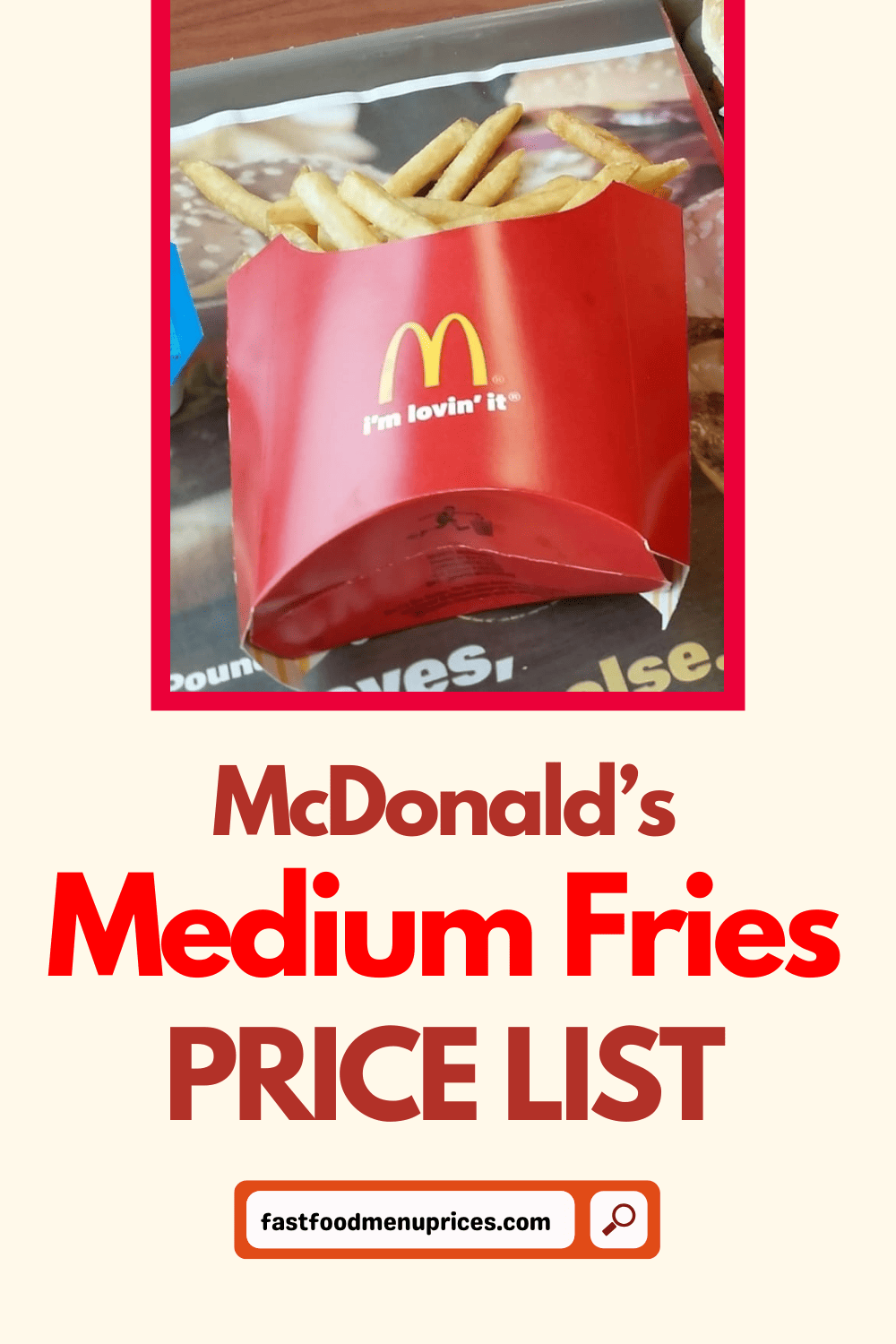 Mcdonald's medium fries secret menu.